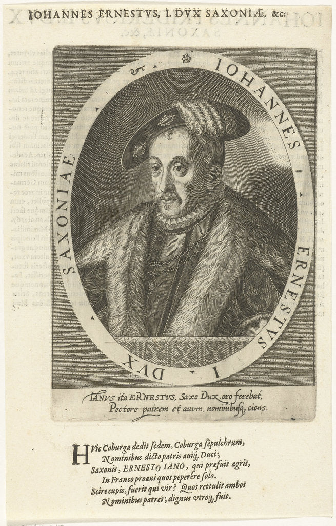 Detail of John Ernest, Duke of Saxe-Coburg, 1601 by Dominicus Custos