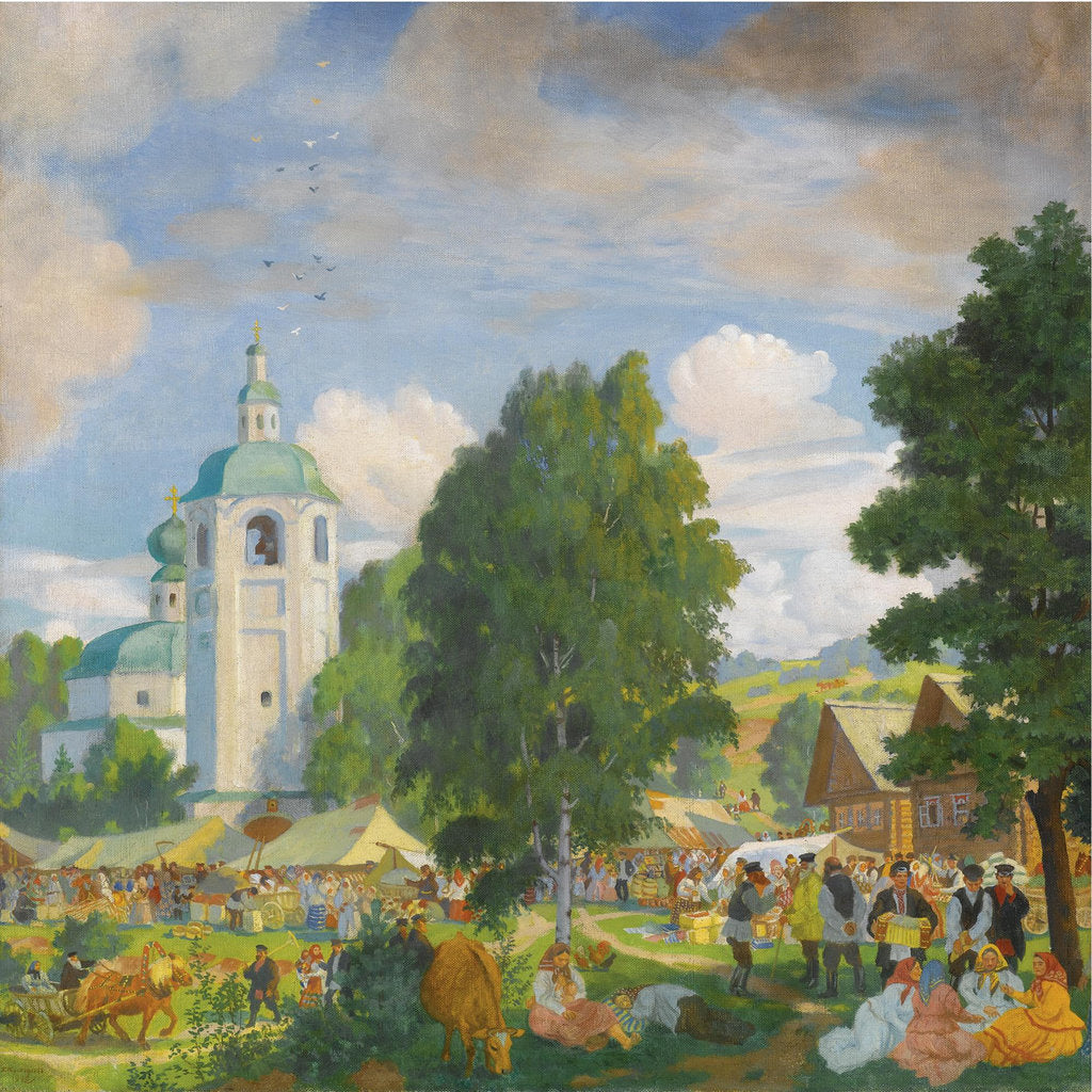 Detail of The Village Fair, 1920 by Boris Michaylovich Kustodiev