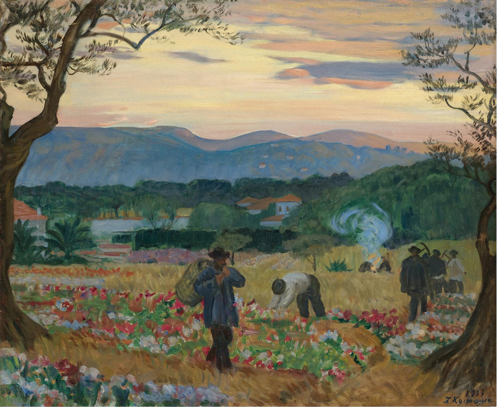 Detail of The Harvest Flowers, 1913 by Boris Michaylovich Kustodiev