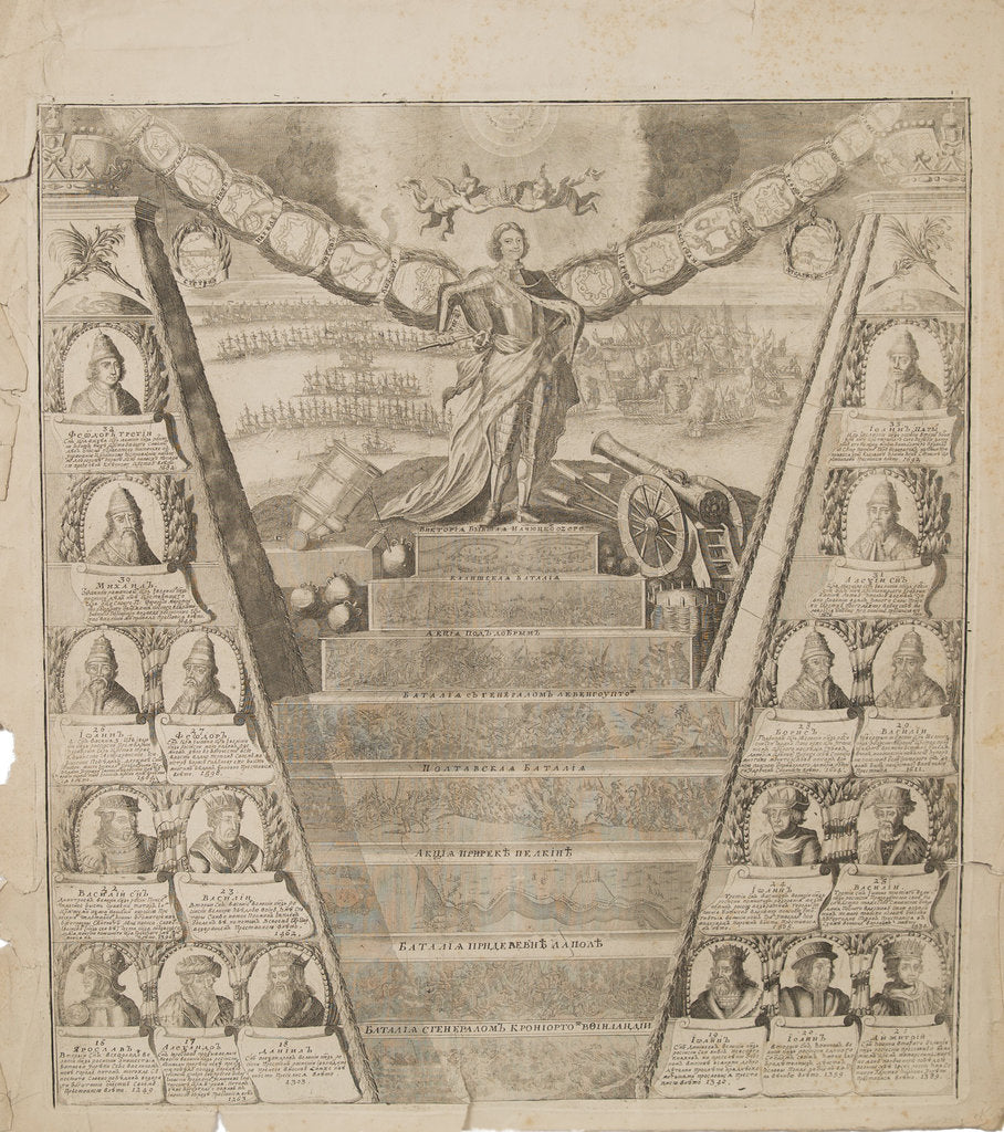 Detail of The Apotheosis of Peters Military Glory, 1717 by Pieter Pickaert
