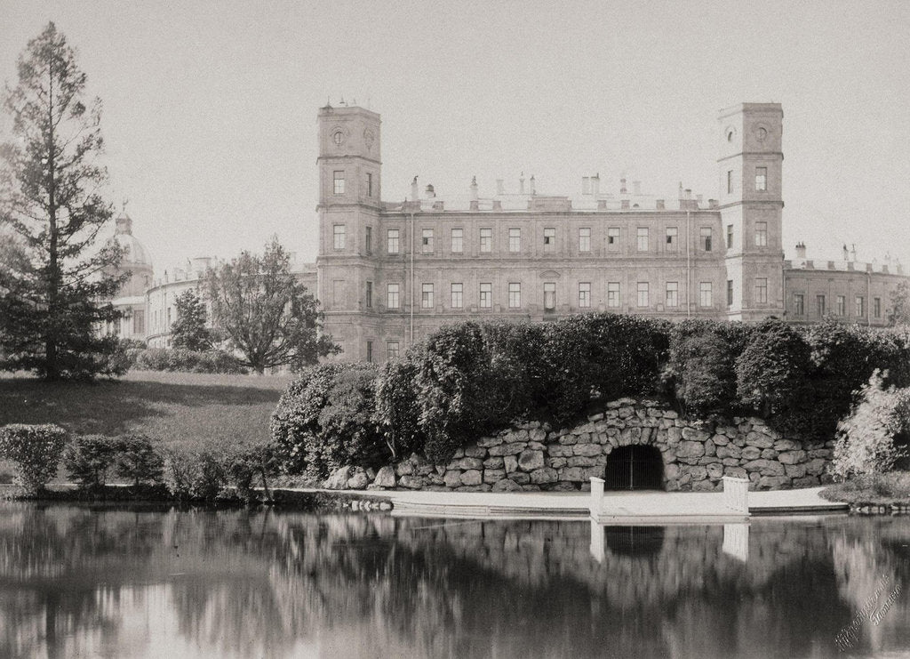 Detail of The Main Facade of the Palace at Gatchina, 1870s-1880s by Anonymous