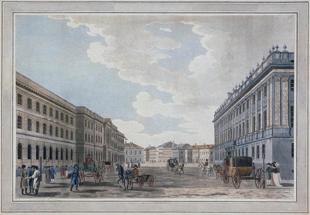 Detail of View of a Millionnaya Street and the Marble Palace Through the Field of Mars, 1790 by Thomas Malton the Elder