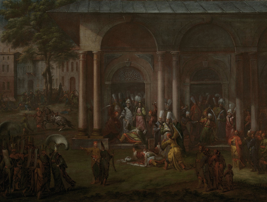 Detail of The Murder of Patrona Halil and his Fellow Rebels by Jean-Baptiste Vanmour