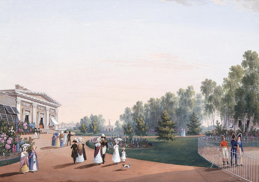 Detail of The View of the Park near the Yelagin Palace, 1823 by Karl Petrovich Beggrov