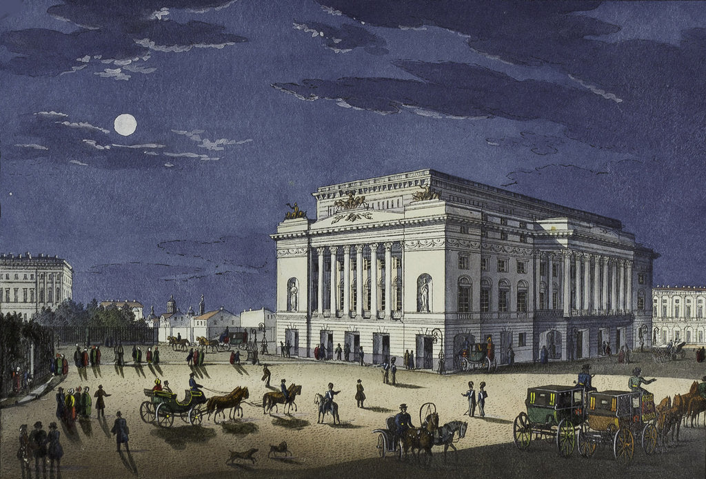 Detail of The Alexandrinsky Theatre in Saint Petersburg, First half of the 19th cent by Karl Petrovich Beggrov