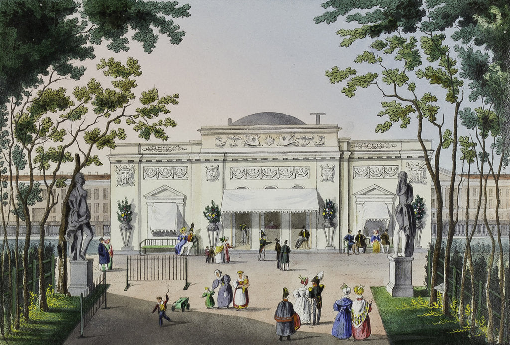 Detail of Café at the Summer Garden in St. Petersburg, First half of the 19th cent by Karl Petrovich Beggrov