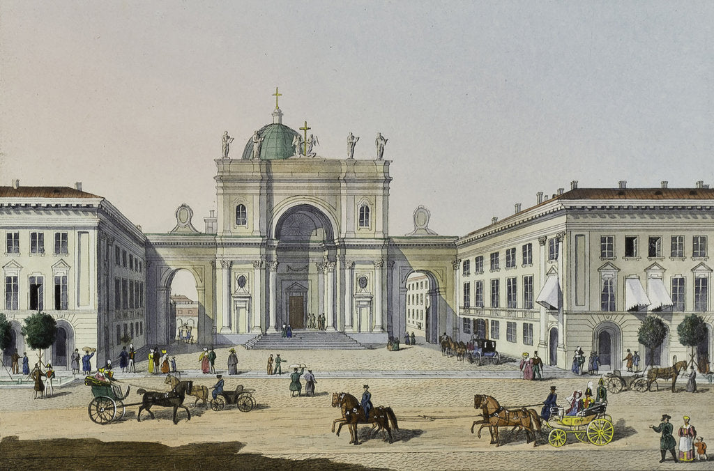 Detail of The Catholic Church of St. Catherine in Saint Petersburg, First half of the 19th cent by Karl Petrovich Beggrov