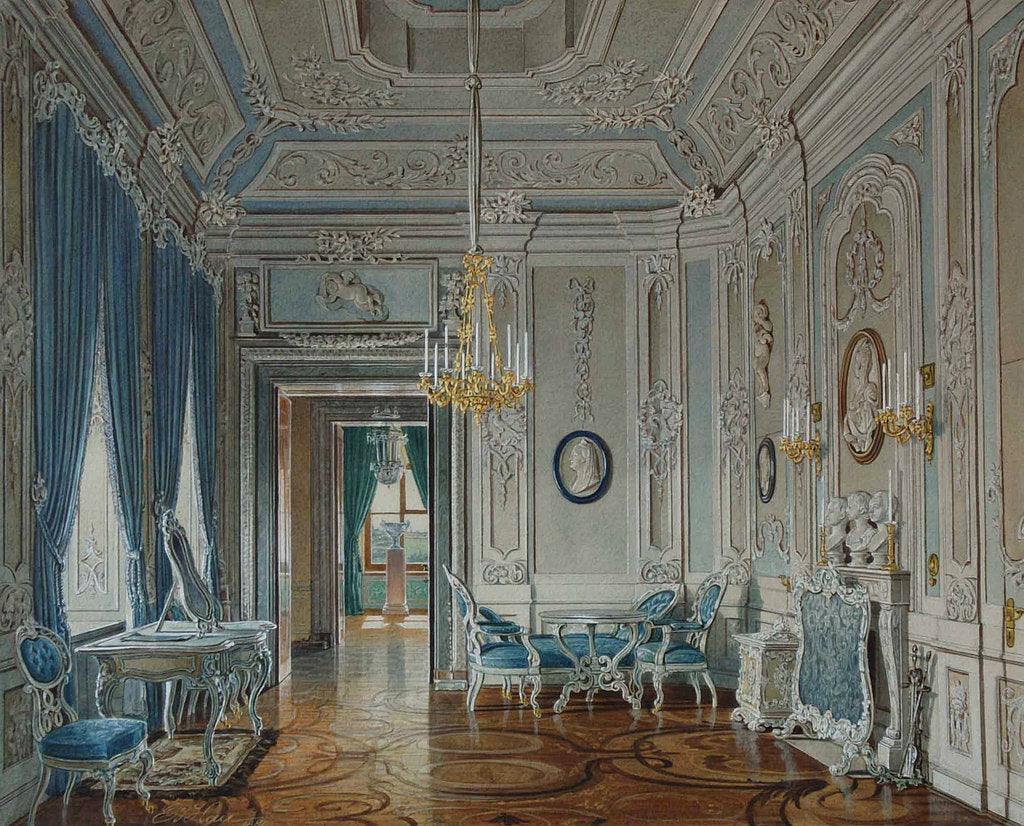 Detail of Dressing Room of the Empress Maria Feodorovna at the Gatchina Palace by Eduard Hau