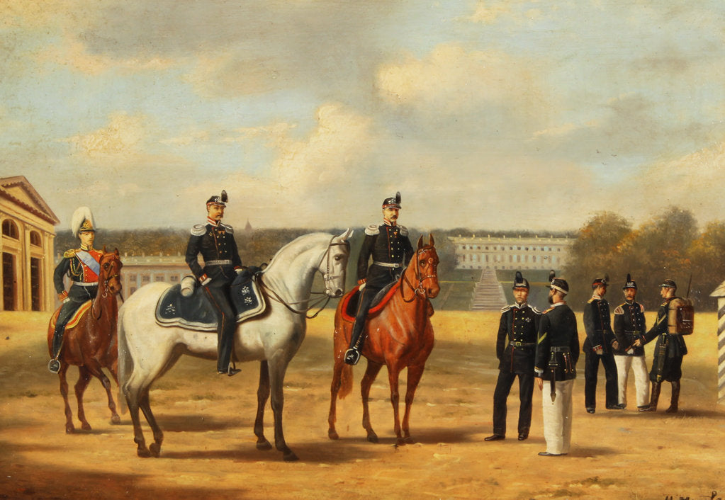 Detail of Grenadiers at Tsarskoe Selo by Nikolai Sergeyevich Matveyev