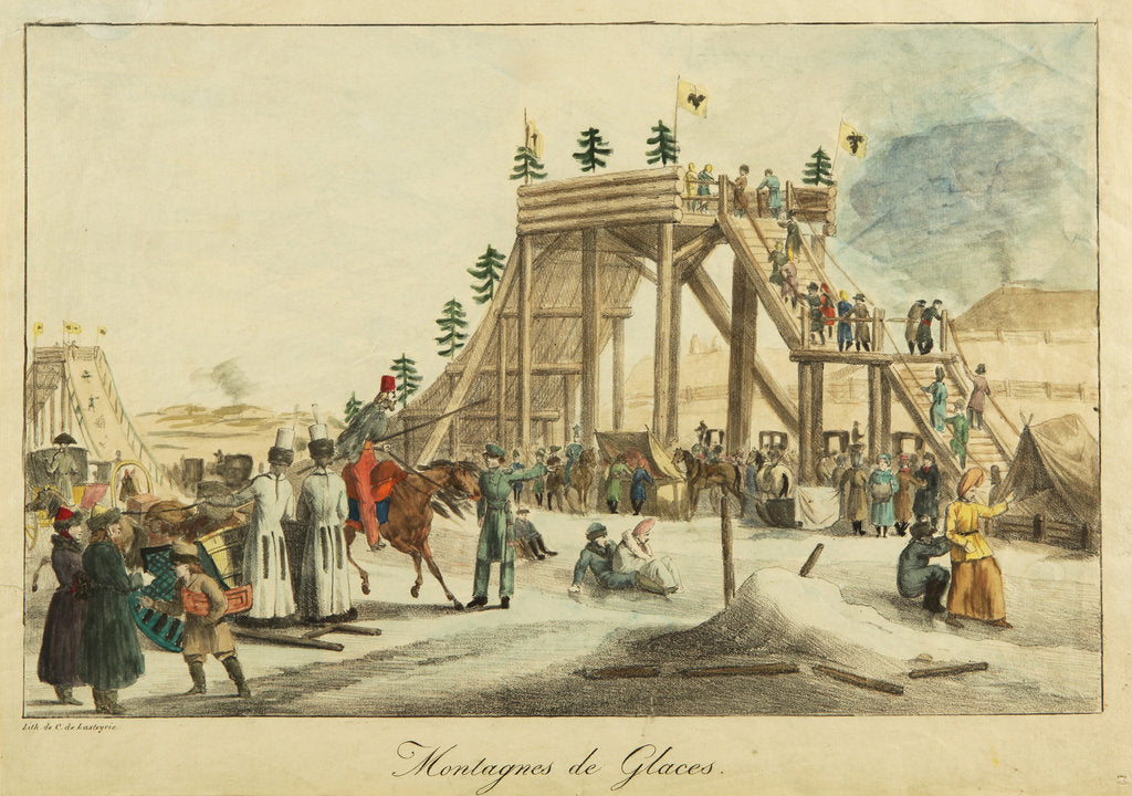 Detail of Ice Mountains, ca 1814 by Anonymous