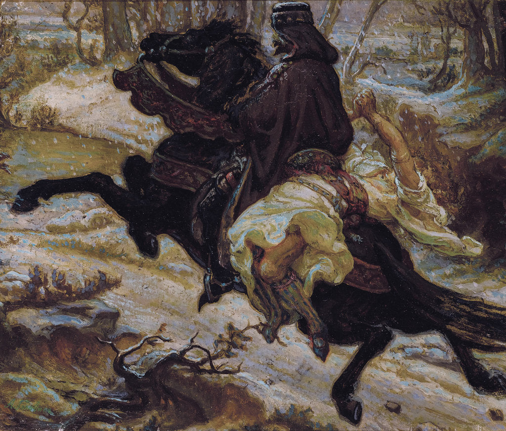 Detail of Slavic Count with a Female Captive by Alexander Yakovlevich Golovin