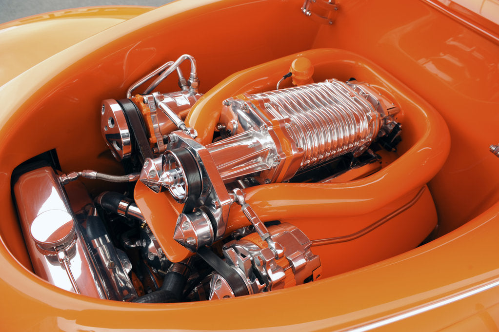 Detail of Ford Custom Orange Crush 1939 by Simon Clay