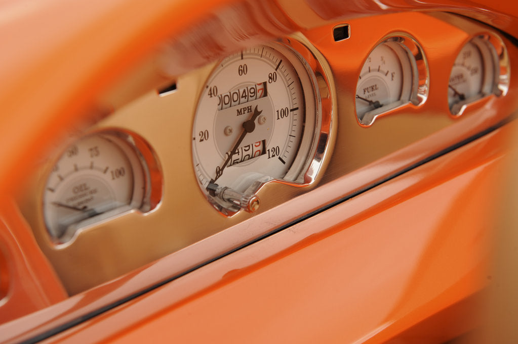 Detail of Ford Custom Orange Crush 1939 by Simon Clay
