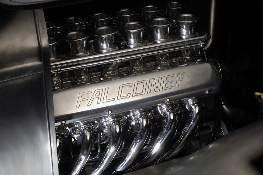 Detail of Ford Hot rod custom metal body 1934 by Simon Clay