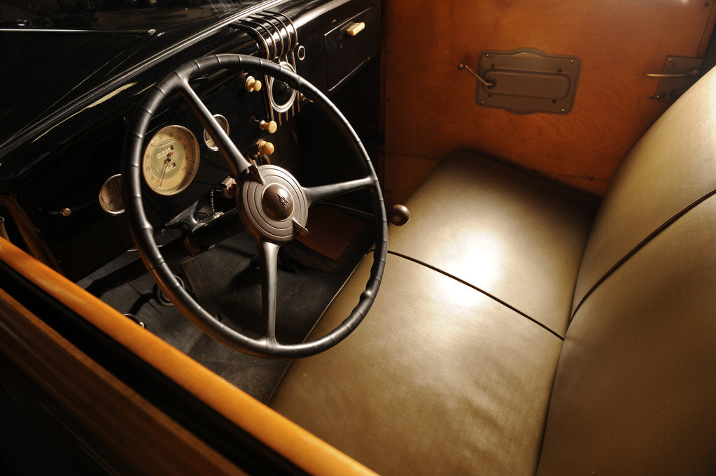 Detail of Ford woodie deluxe station wagon 1935 by Simon Clay