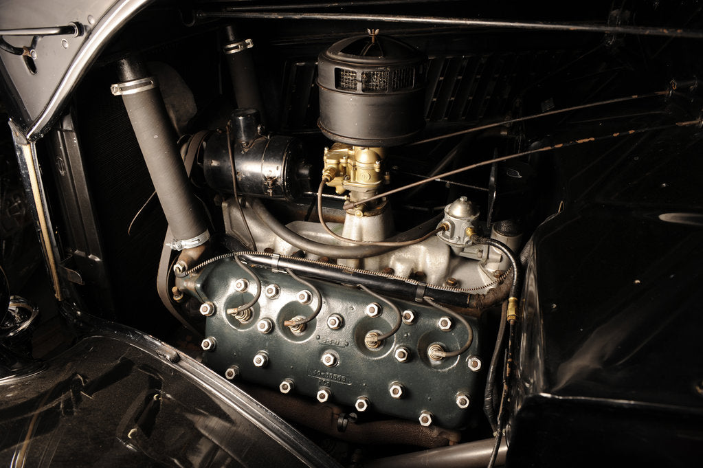 Detail of Ford woodie deluxe station wagon 1935 by Simon Clay