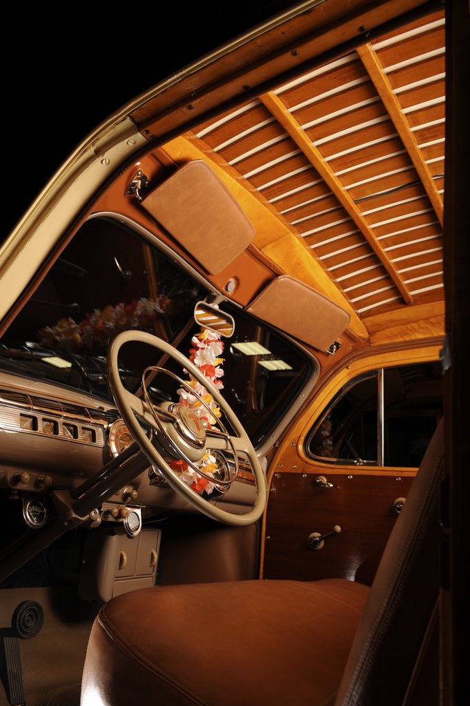 Detail of Ford woodie station wagon 1946 by Simon Clay