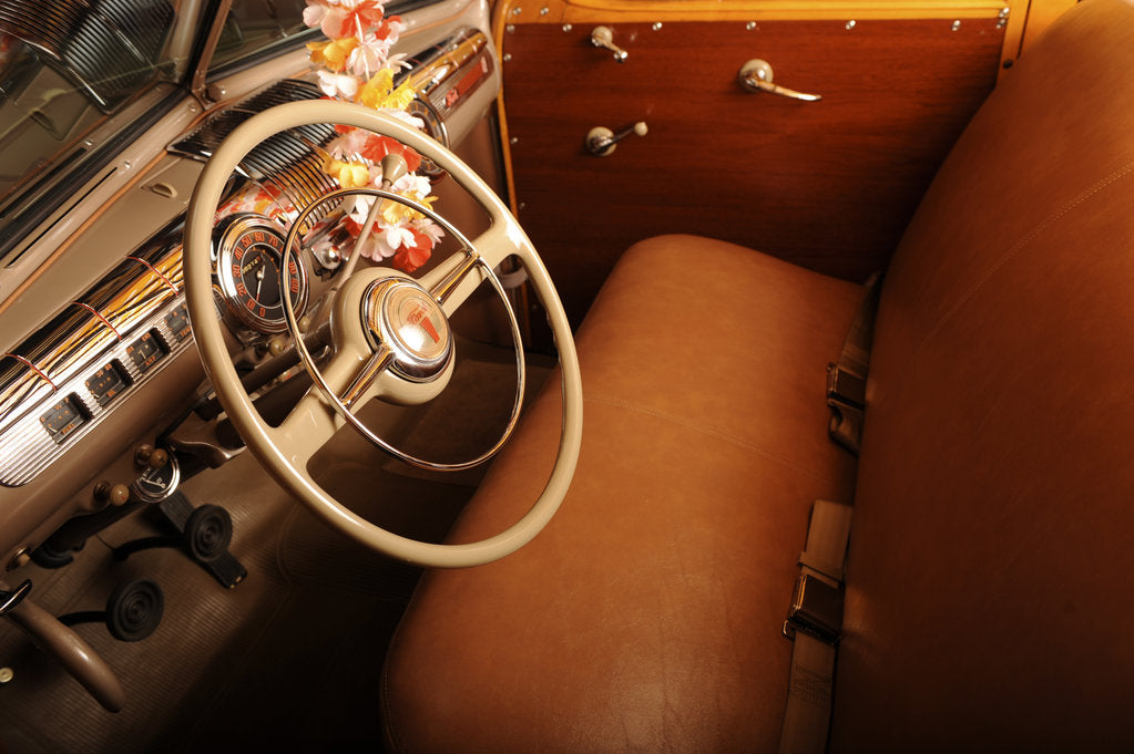 Detail of Ford woodie station wagon 1946 by Simon Clay