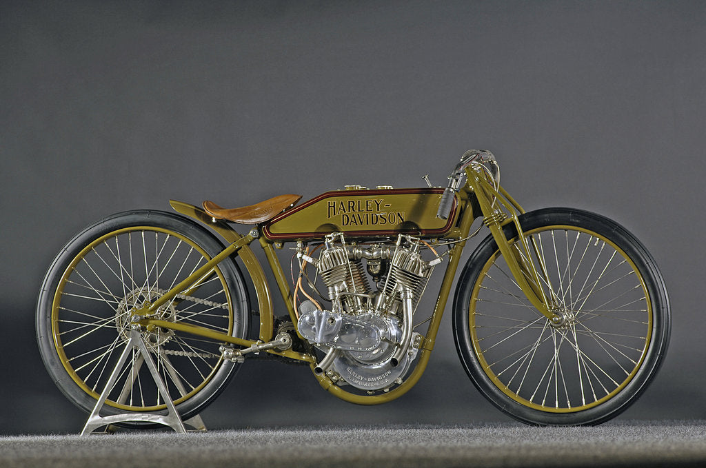 Detail of Harley Davidson Board track racer 1921 by Simon Clay