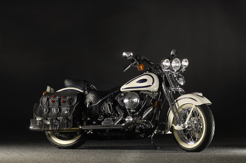 Detail of Harley Davidson soft tail springer 2005 by Simon Clay