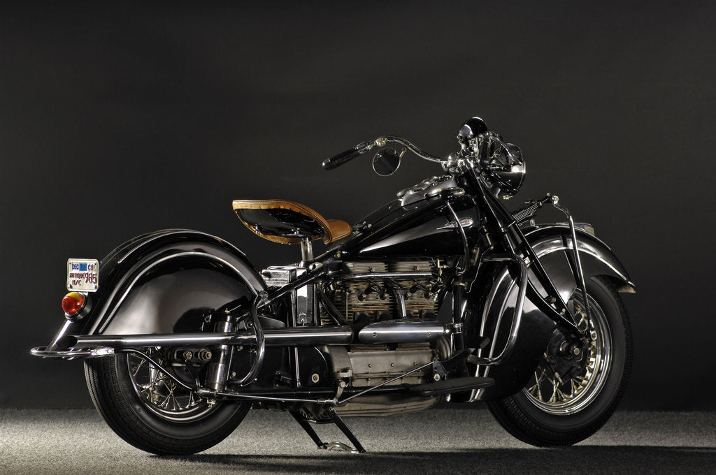 Detail of Indian four IOE inline four 1940 by Simon Clay