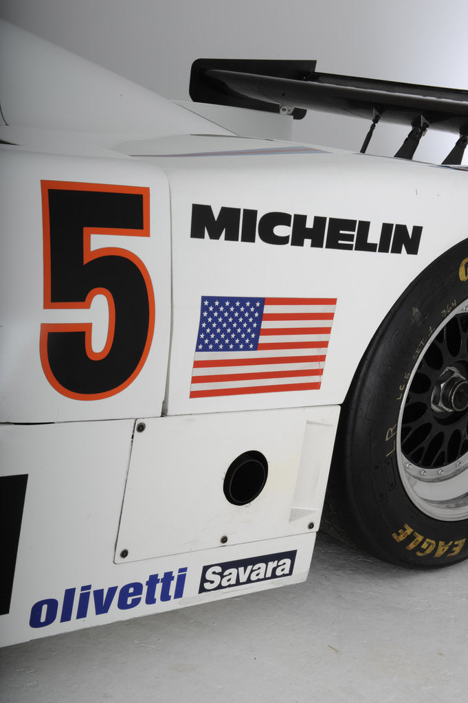 Detail of Lancia Martini Le Mans car chasis no 0007 1983 by Simon Clay