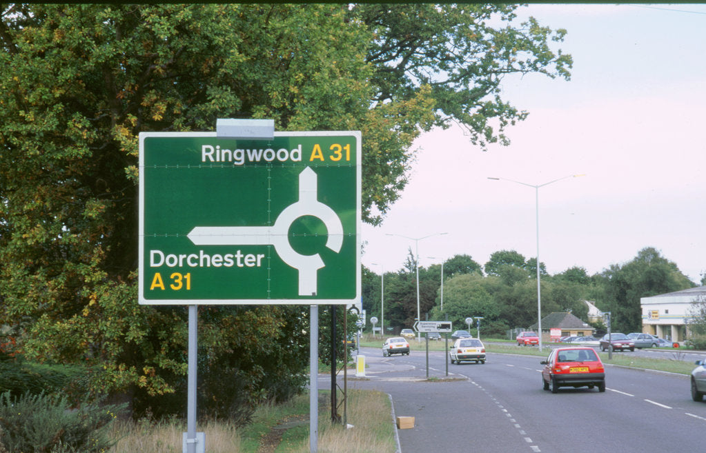 Detail of Road sign. A road by Unknown
