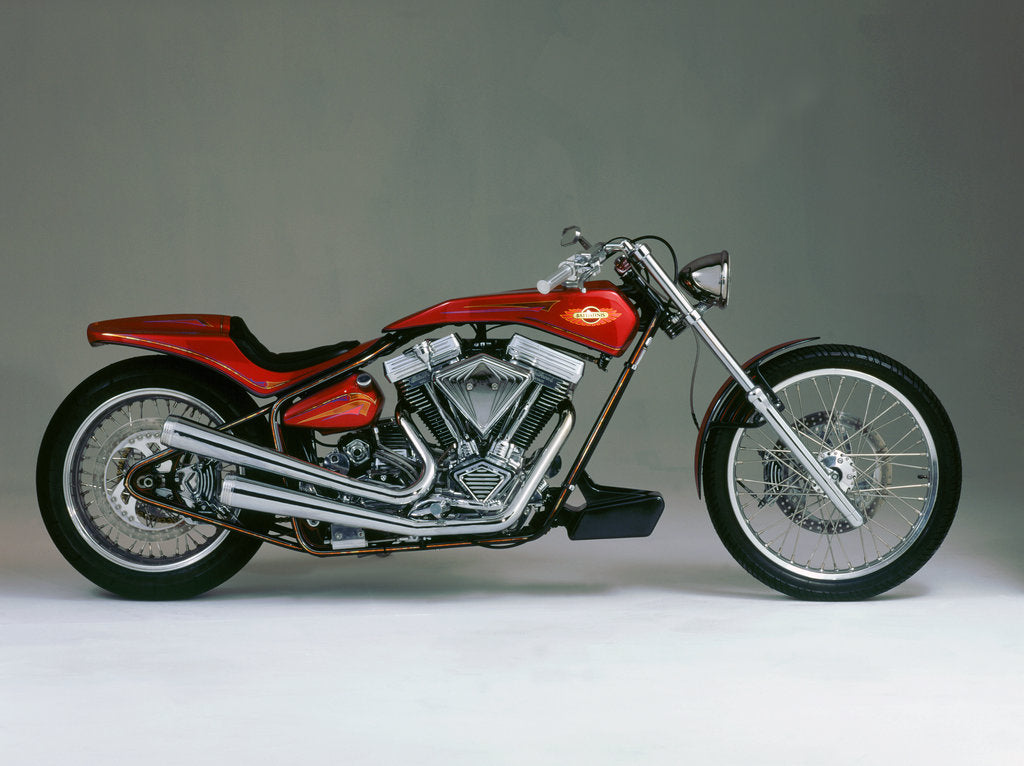 Detail of 1996 Harley Davidson by Battistinis custom conversions by Unknown
