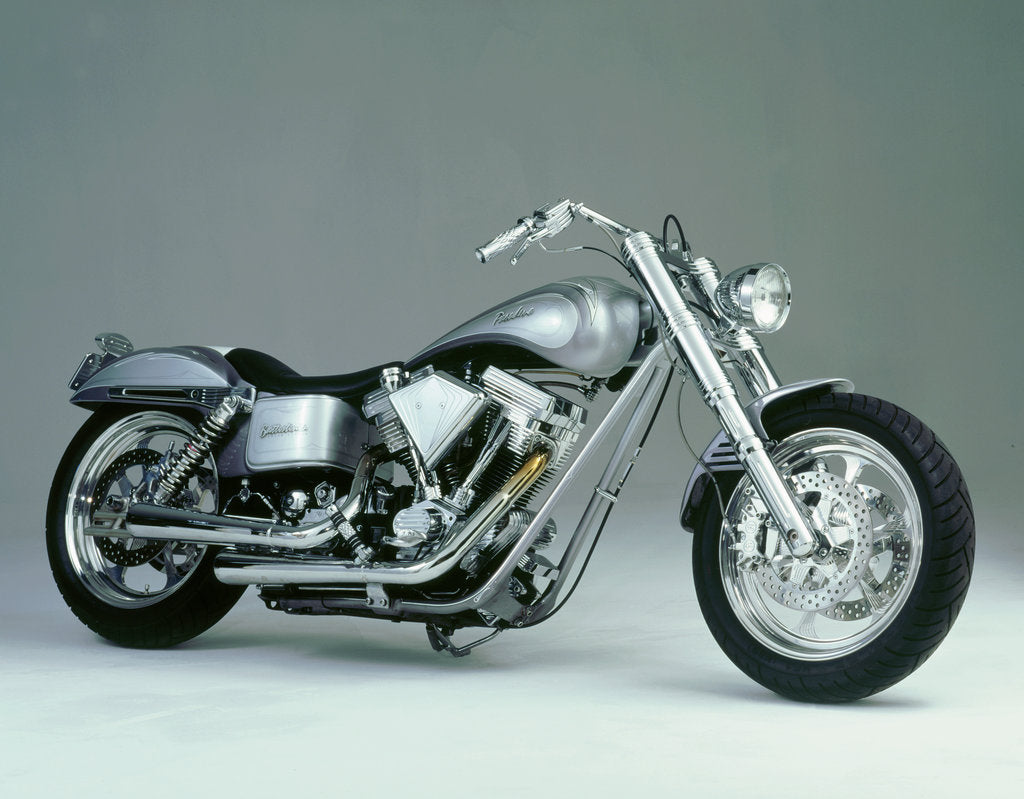 Detail of 1996 Harley Davidson Pasadena by Battistinis custom conversions by Unknown