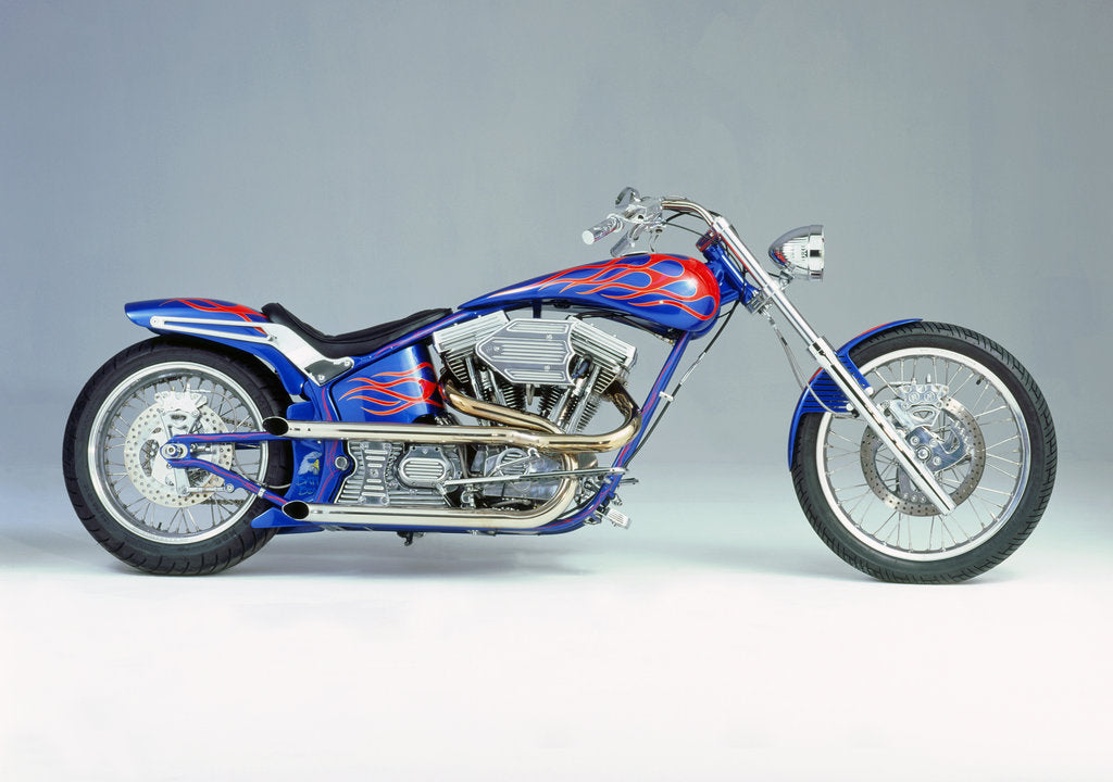 Detail of 1996 Harley Davidson Batt Boy by Battistinis custom conversions by Unknown
