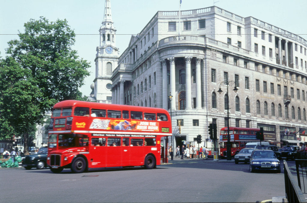 Detail of London street scene 1999 outside South African embassy by Unknown