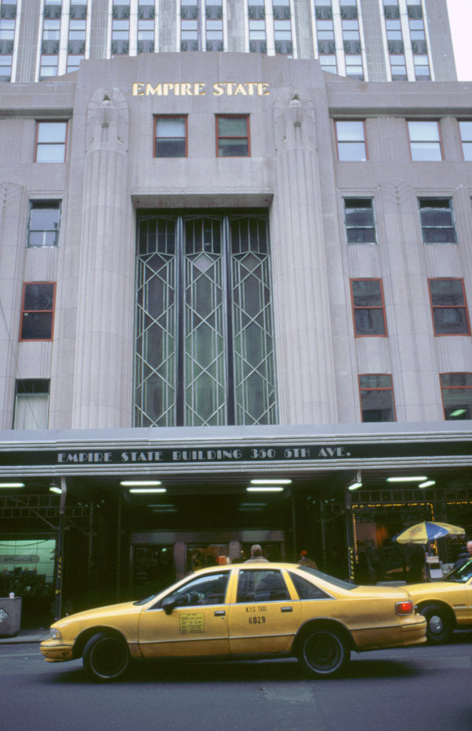 Detail of Cab outside Empire State Building New York by Unknown