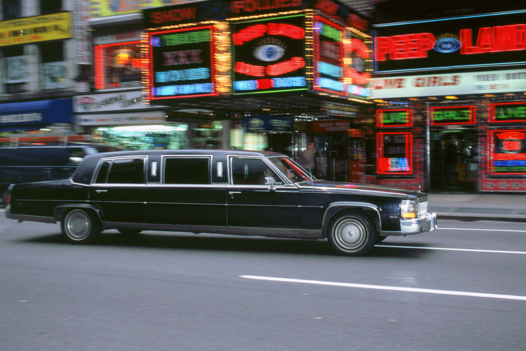 Detail of Black stretch limousine,New York 1995 by Unknown