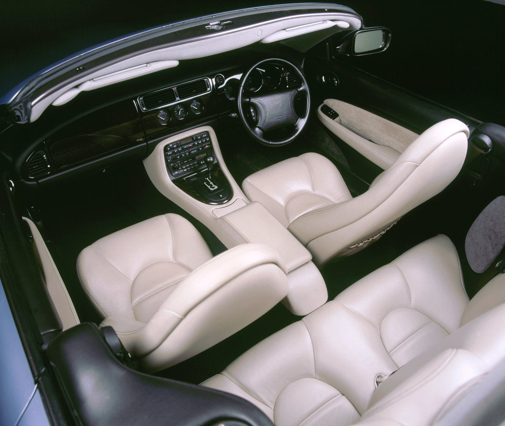 Detail of 1997 Jaguar XK8 convertible interior by Unknown