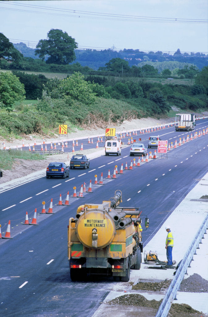 Detail of Roadworks on M27 Motorway by Unknown