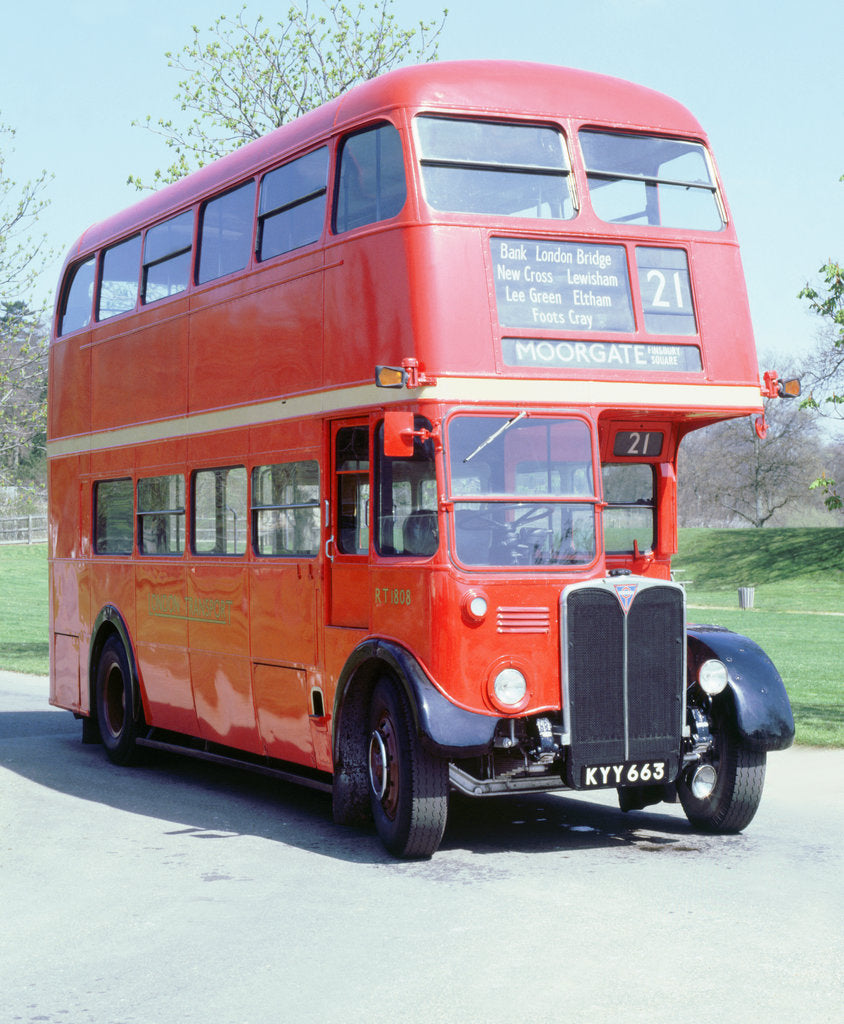 Detail of 1950 AEC RT double decker London bus by Unknown