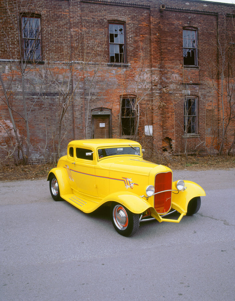 Detail of 1932 Ford V8 coupe customised by Unknown