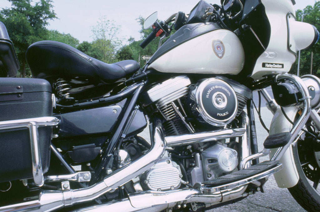 Detail of 1994 Harley Davidson Police bike by Unknown