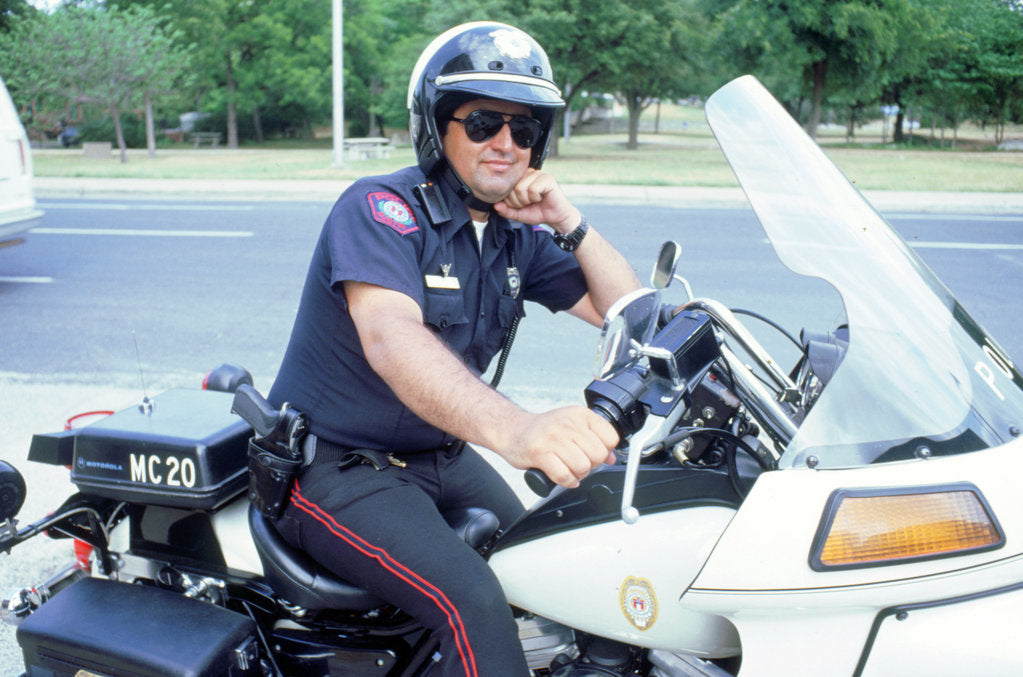 Detail of Policeman on 1994 Harley Davidson, Austin Texas by Unknown