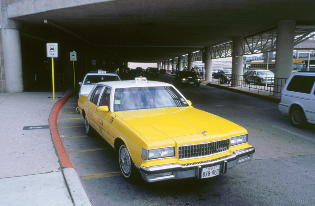 Detail of Yellow taxi cab at airport by Unknown