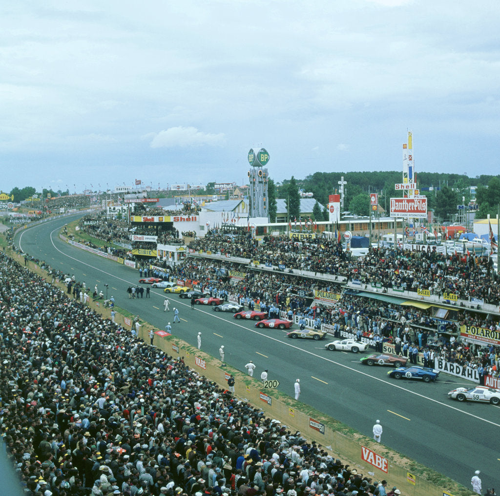 Detail of 1966 Le Mans start by Unknown