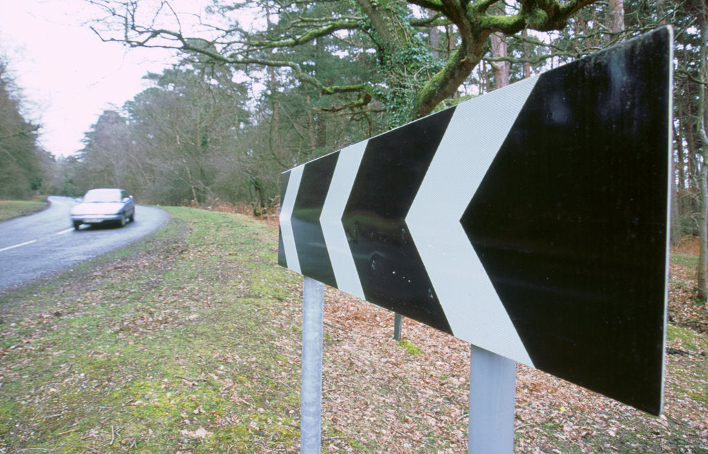 Detail of Chevron Road sign by Unknown
