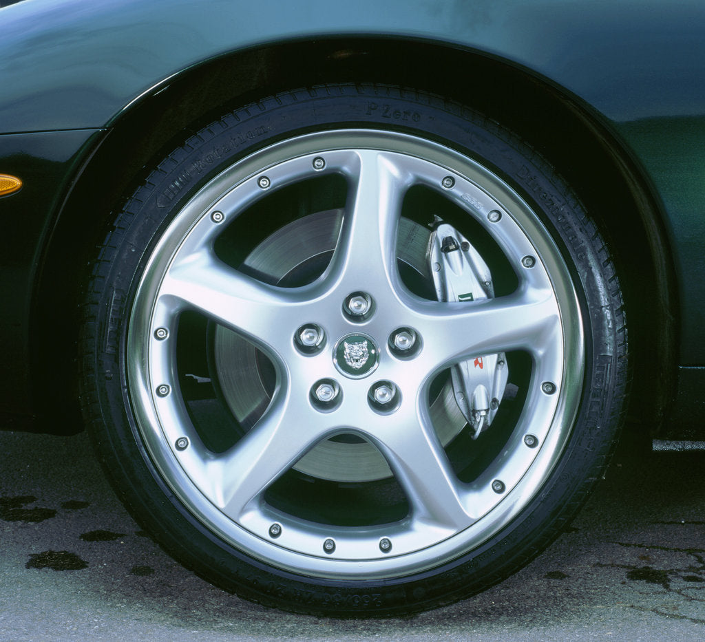 Detail of 2002 Jaguar XKR convertible alloy wheel by Unknown