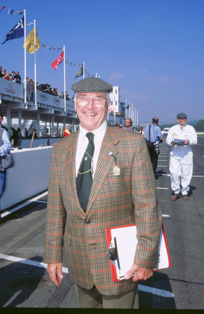 Detail of Commentator Murray Walker at 1998 Goodwood revival by Unknown