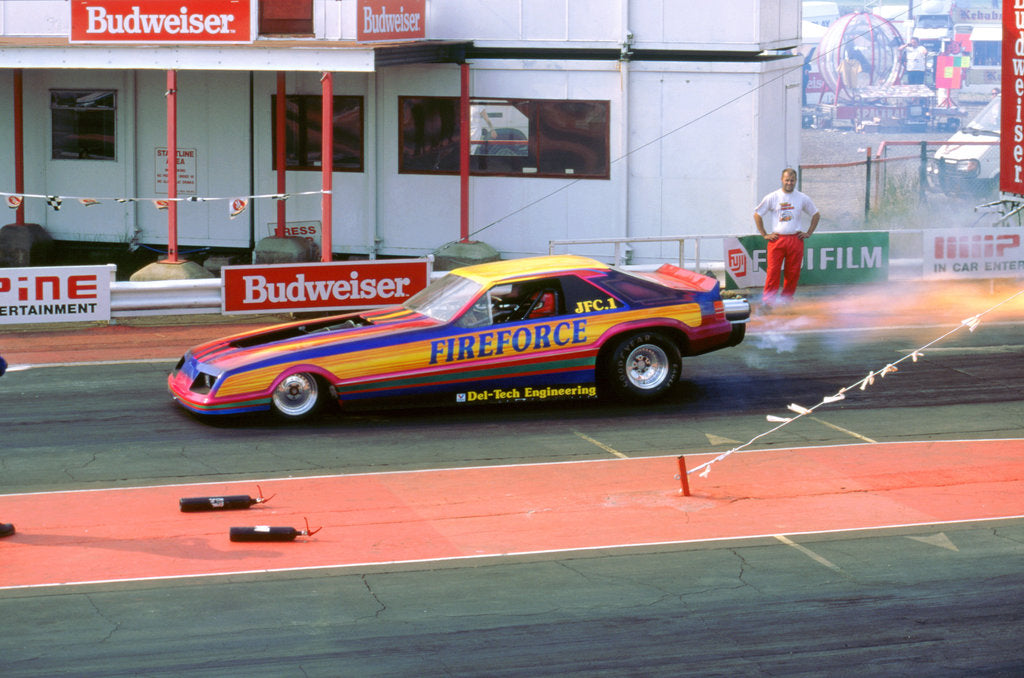 Detail of 1994 Dragster racing at Santa Pod by Unknown