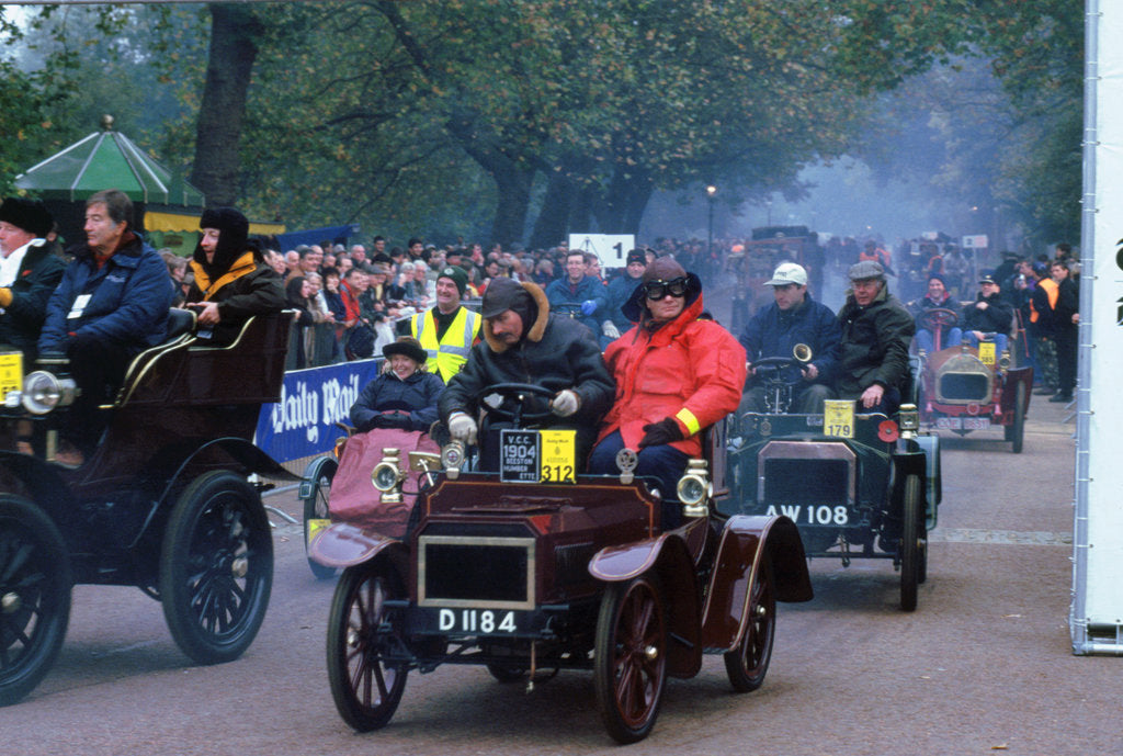 Detail of London to Brighton run start, 1904 Humberette by Unknown