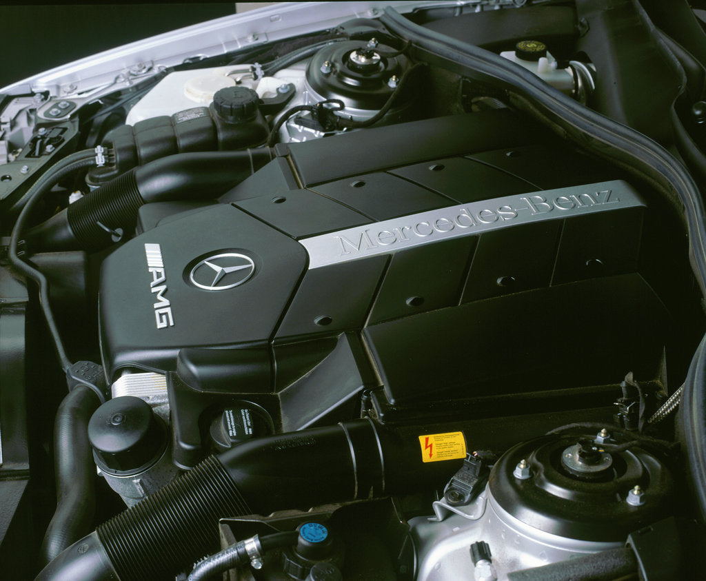 Detail of 2001 Mercedes Benz CL55 AMG V8 engine by Unknown