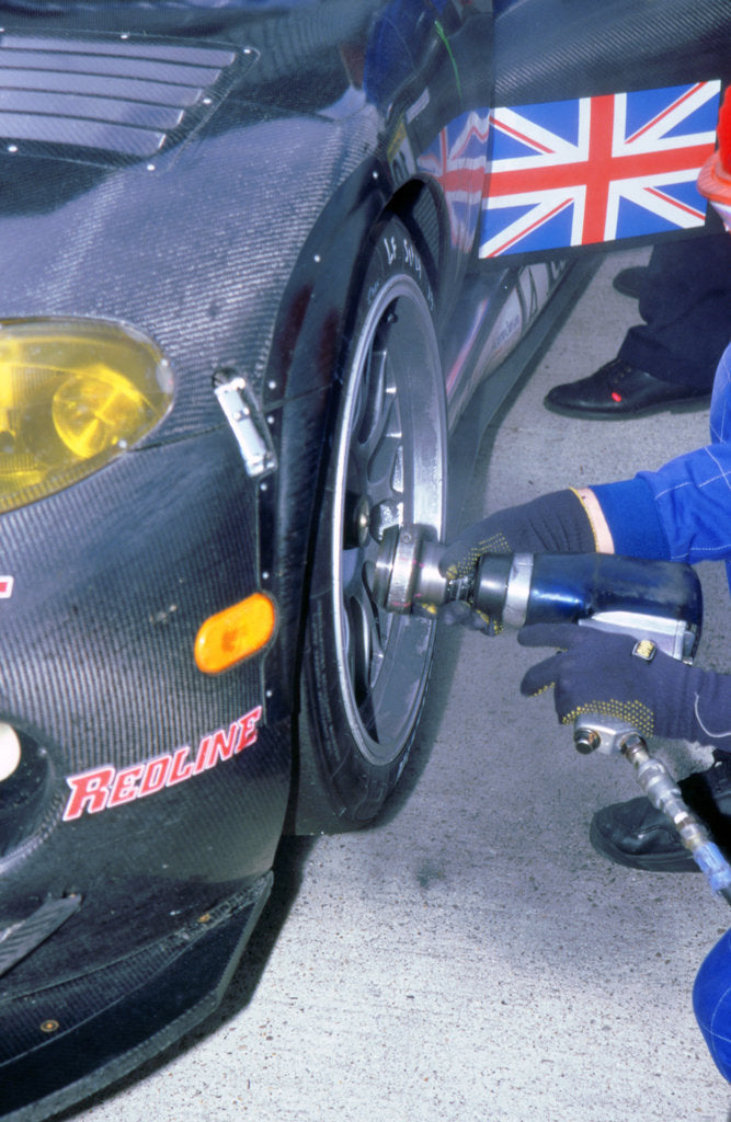 Detail of 1999 Chrysler Viper,fia gt silverstone 500,wheel gun in pits by Unknown