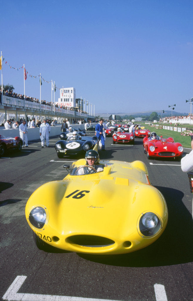 Detail of 1998 Goodwood revival meeting. Jaguar D type, Martin Brundle by Unknown