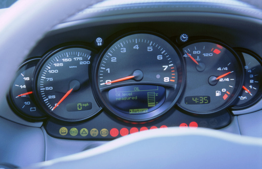 Detail of 1988 Porsche 959 instrument panel by Unknown